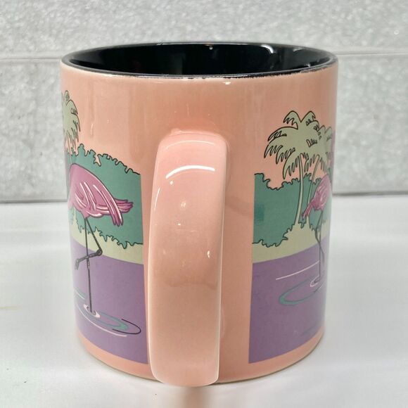 Vtg Sheraton Royal Biscayne Bay Miami Resort Hotel Coffee Mug Cup Flamingo Deco - Picture 6 of 11
